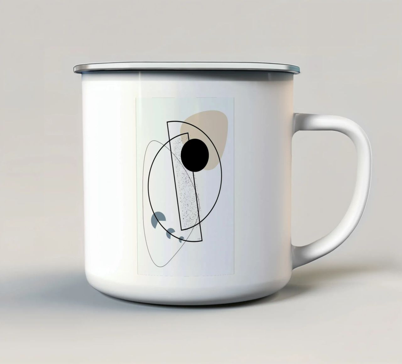 Geometric Mobile tazza in smalto da Linda Gobeta