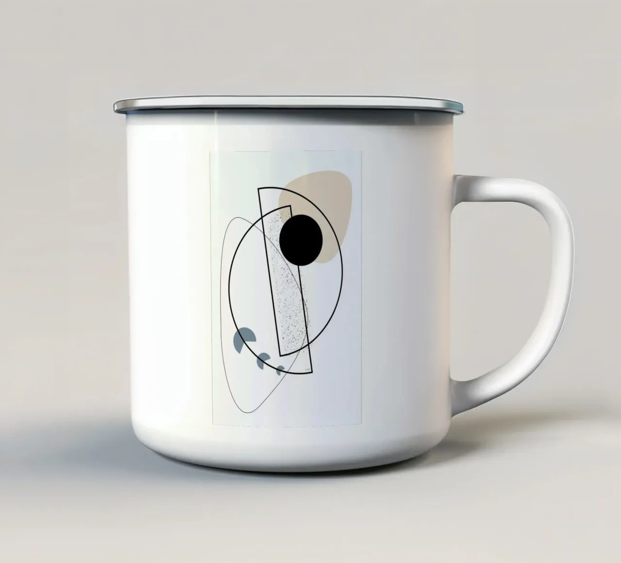 Geometric Mobile emaille mok van Linda Gobeta
