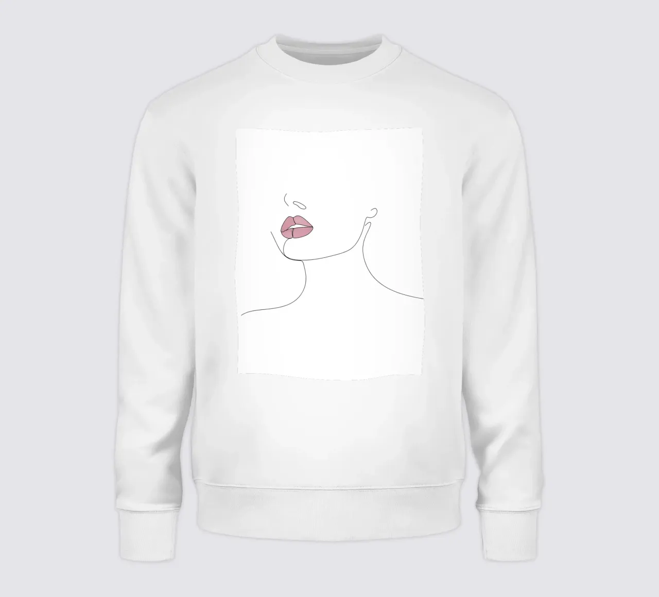 Labbra - Line art minimalista felpa da Viv Line Art