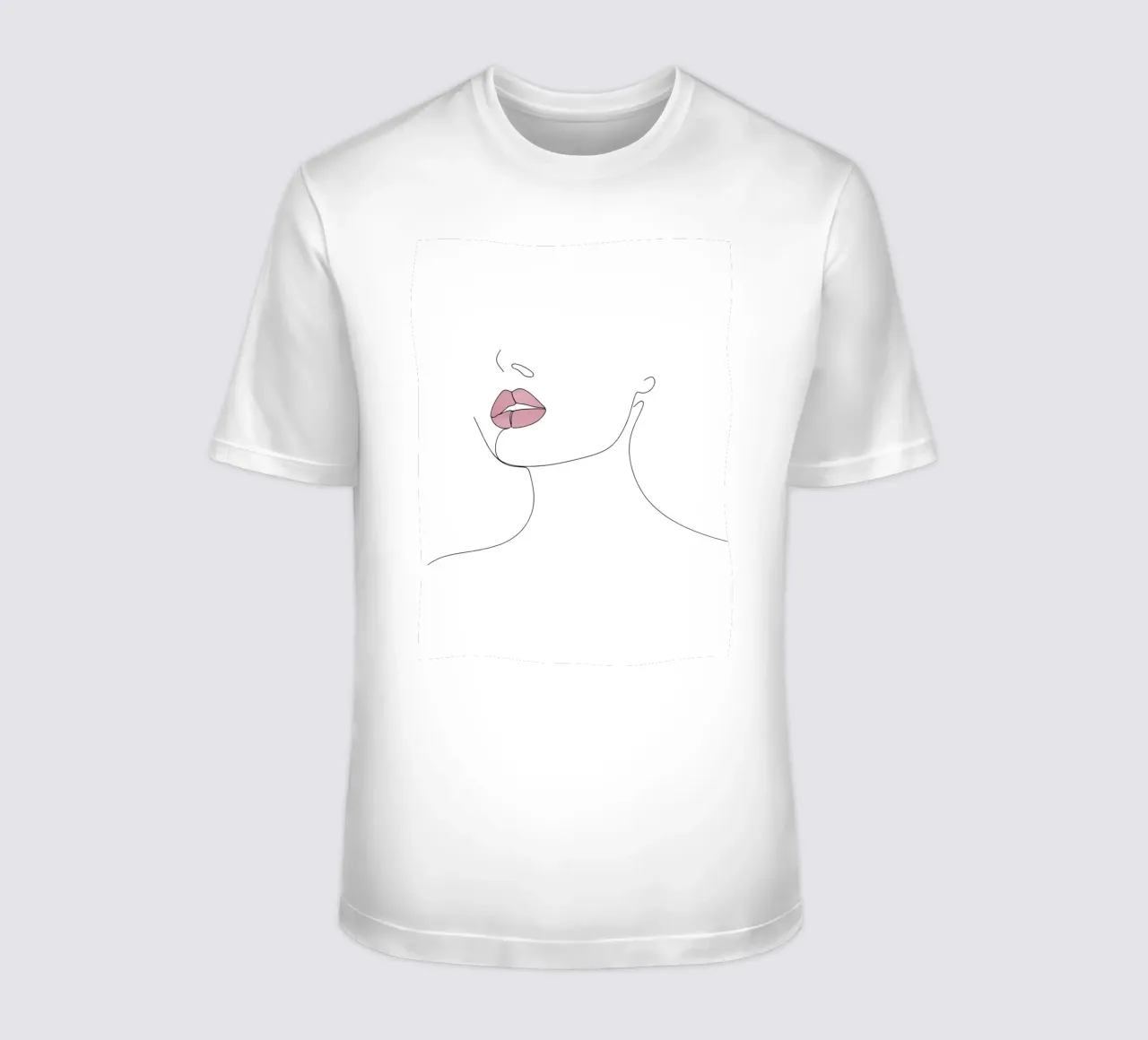 Labbra - Line art minimalista t-shirt da Viv Line Art