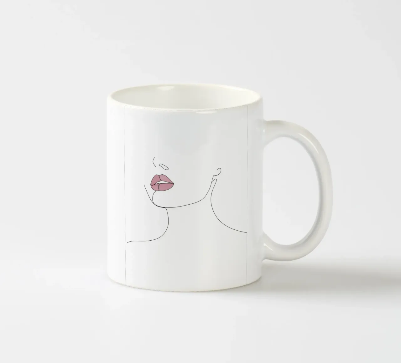 Labbra - Line art minimalista tazza in ceramica da Viv Line Art
