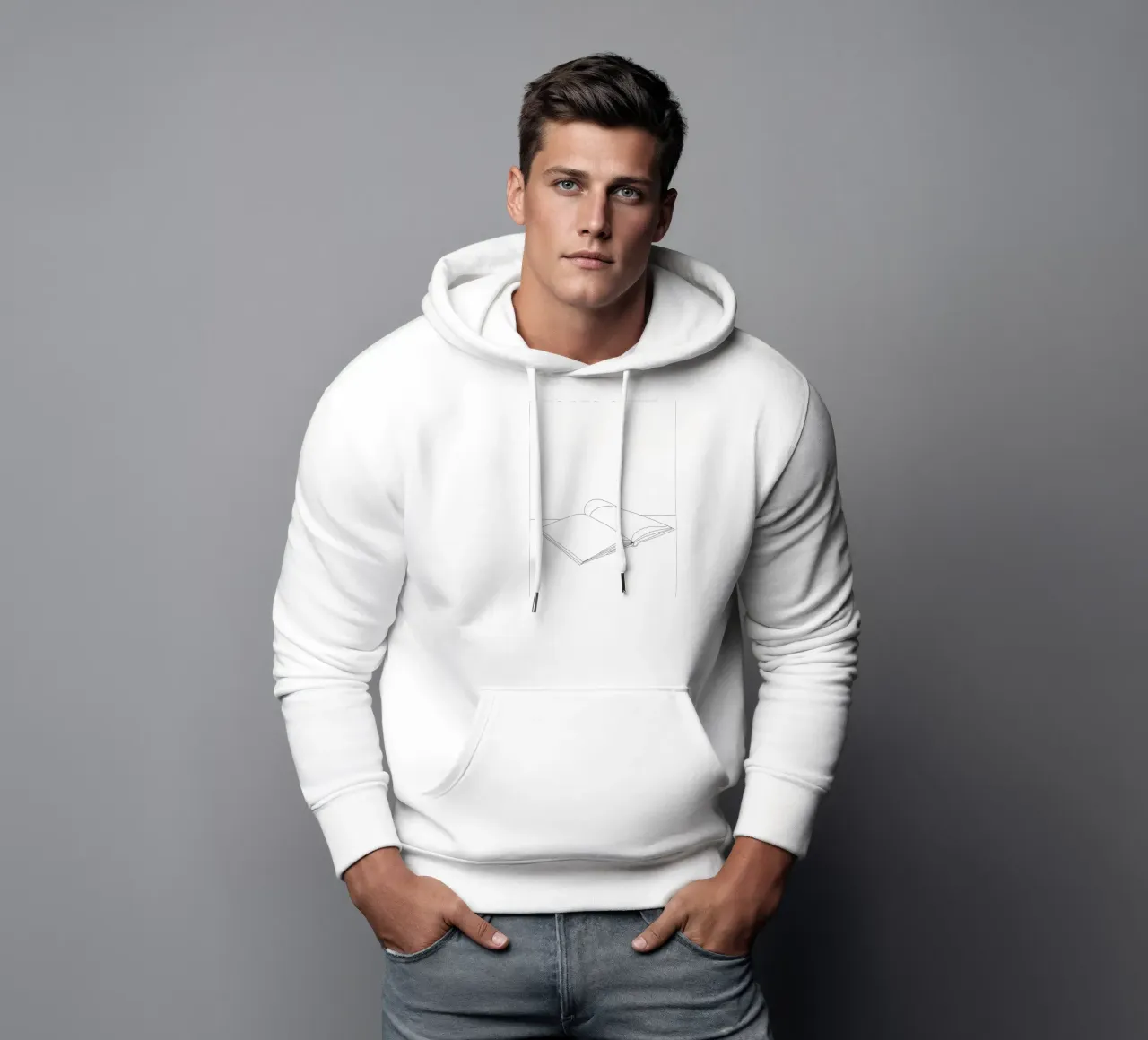 Open Book - Minimalist Line Art hoodie by Viv Line Art