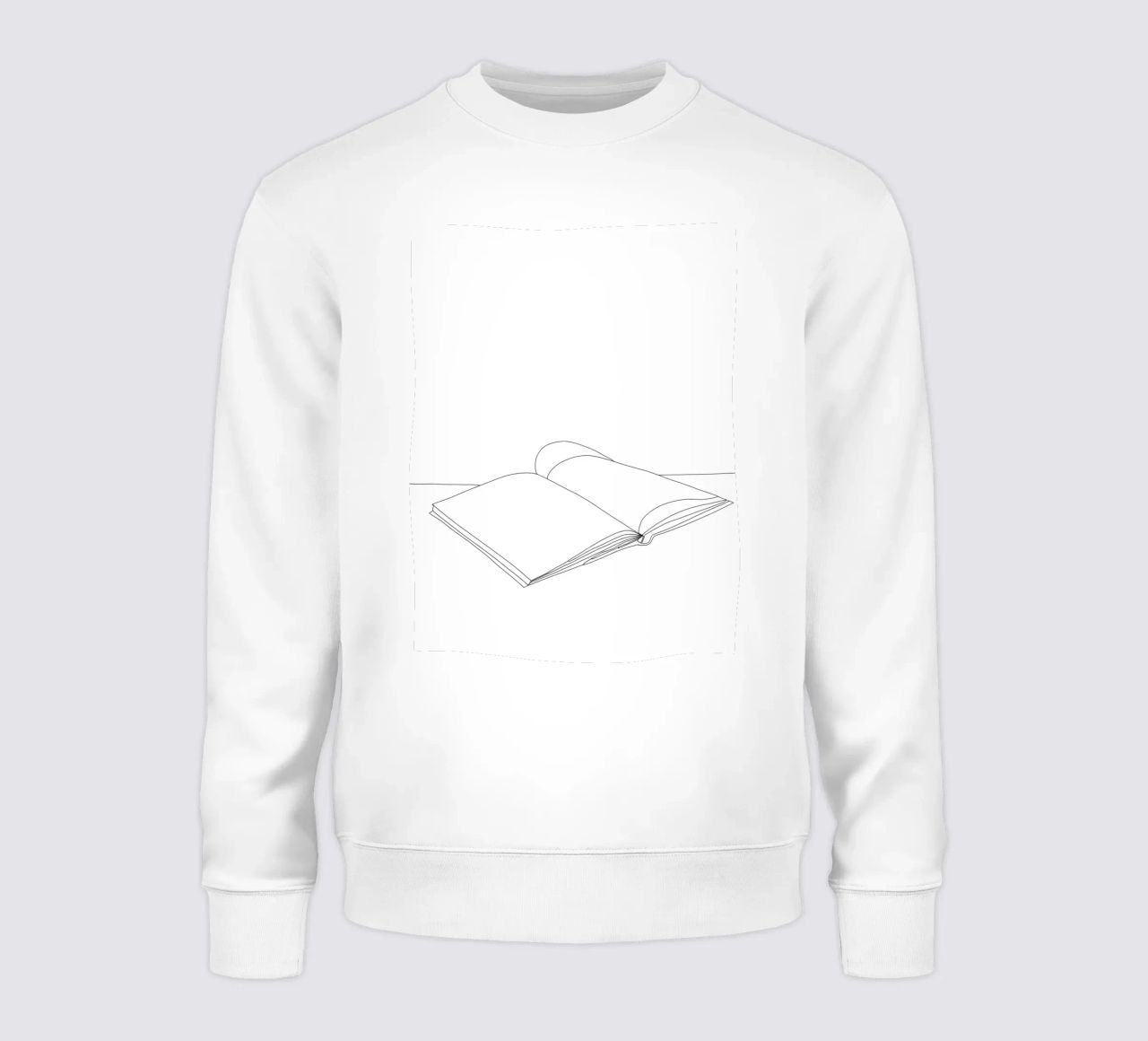 Libro aperto - Line art minimalista felpa da Viv Line Art