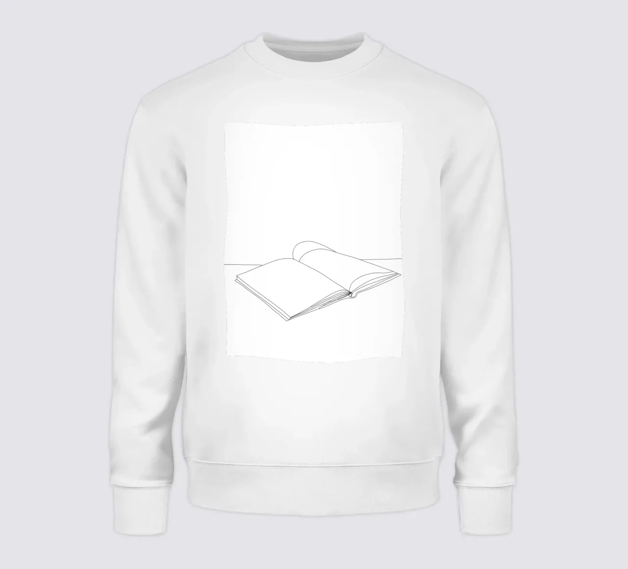 Open Book - Minimalist Line Art sweatshirt by Viv Line Art