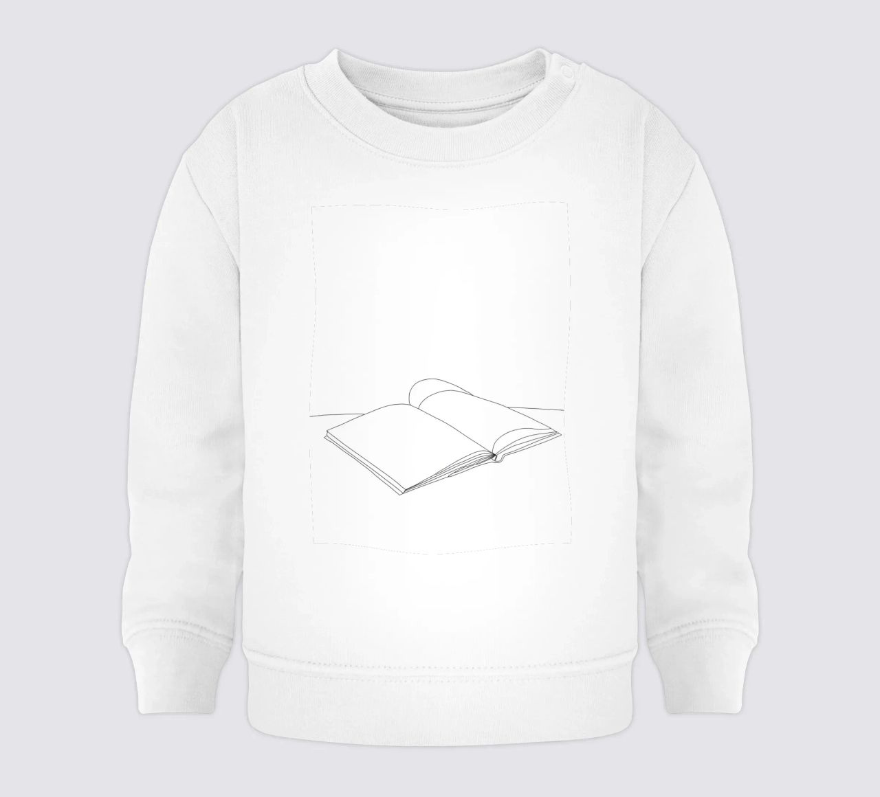Libro aperto - Line art minimalista felpa neonato da Viv Line Art
