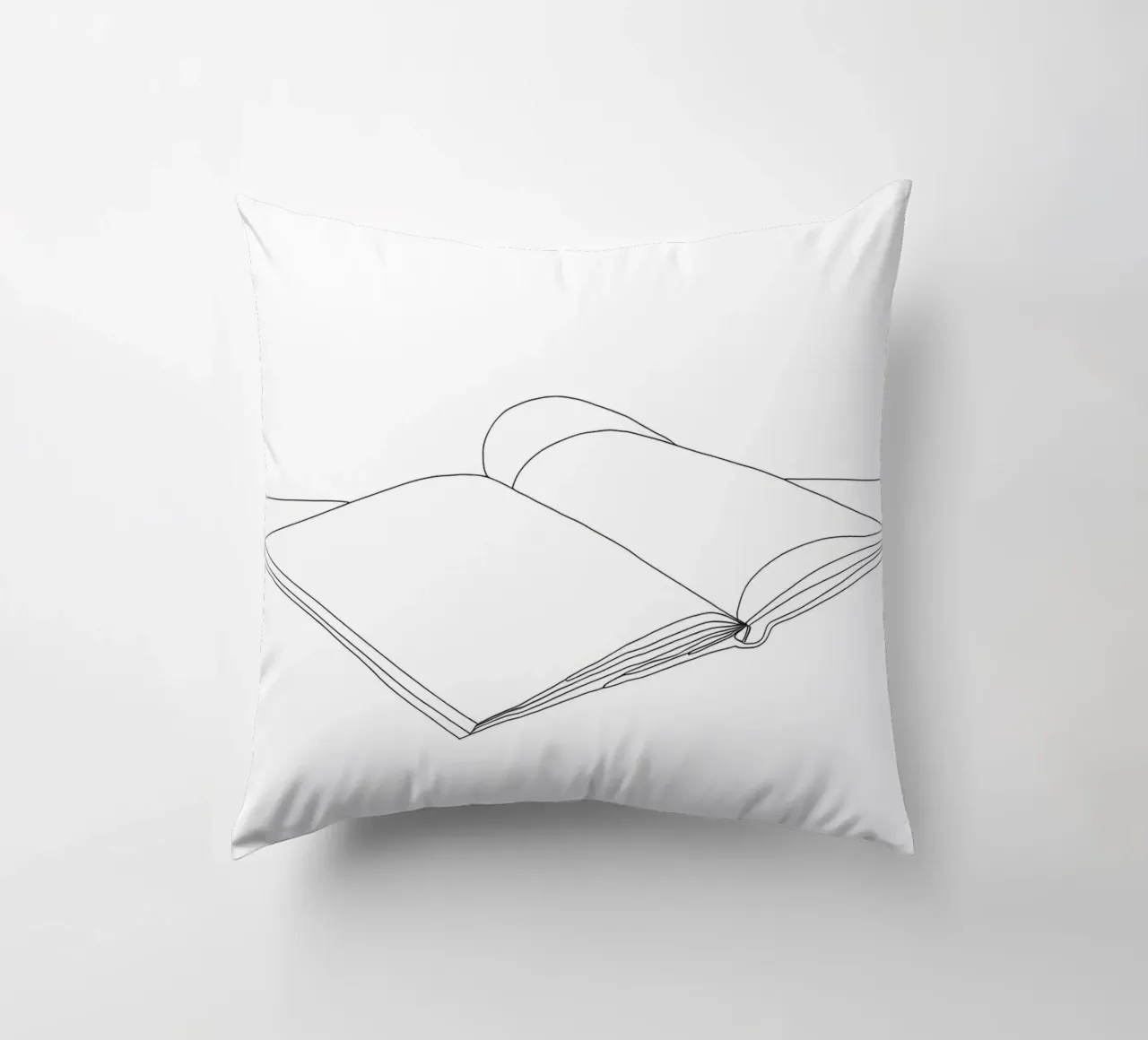 Libro aperto - Line art minimalista cuscino da Viv Line Art
