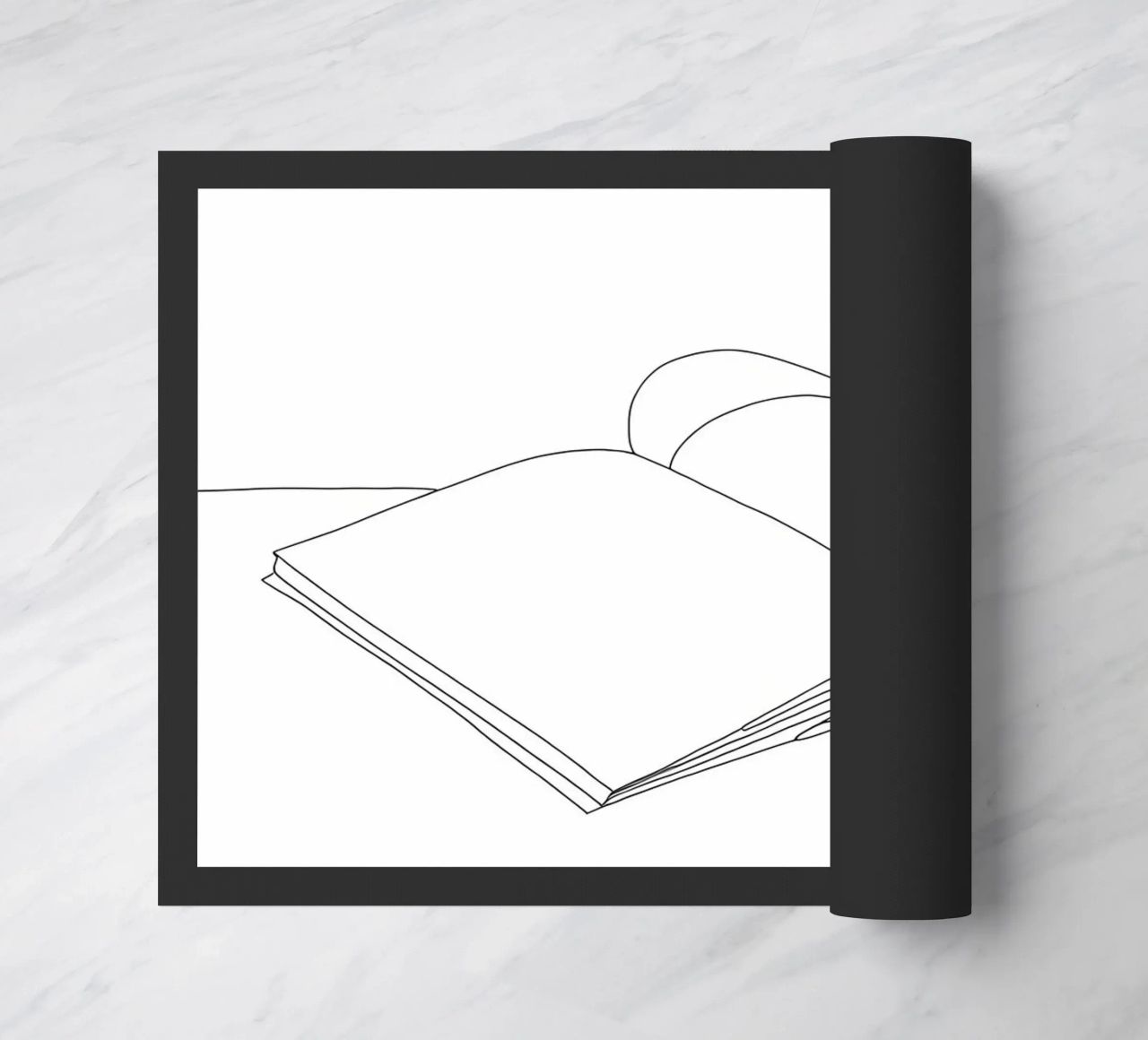Libro aperto - Line art minimalista zerbino da Viv Line Art