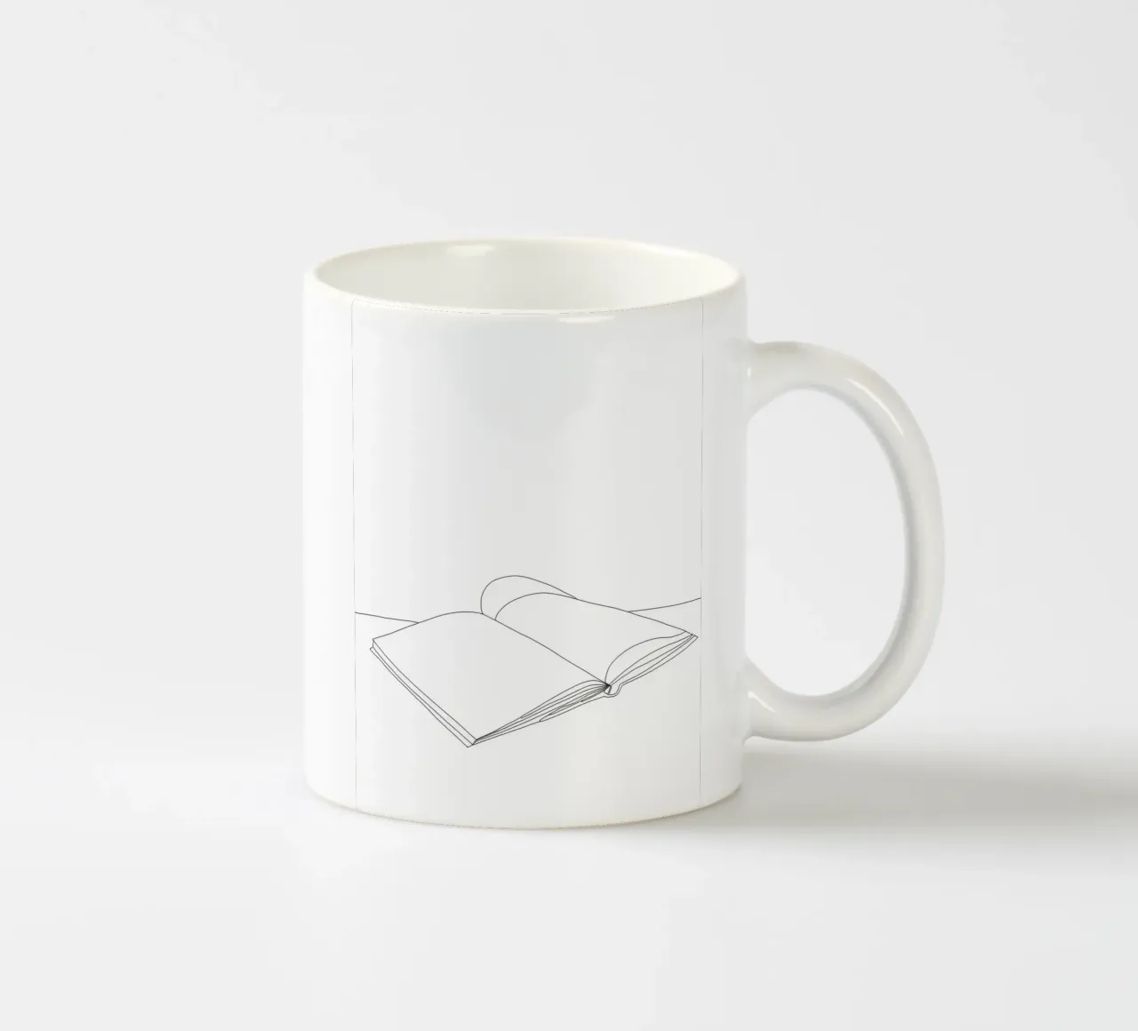 Libro aperto - Line art minimalista tazza in ceramica da Viv Line Art