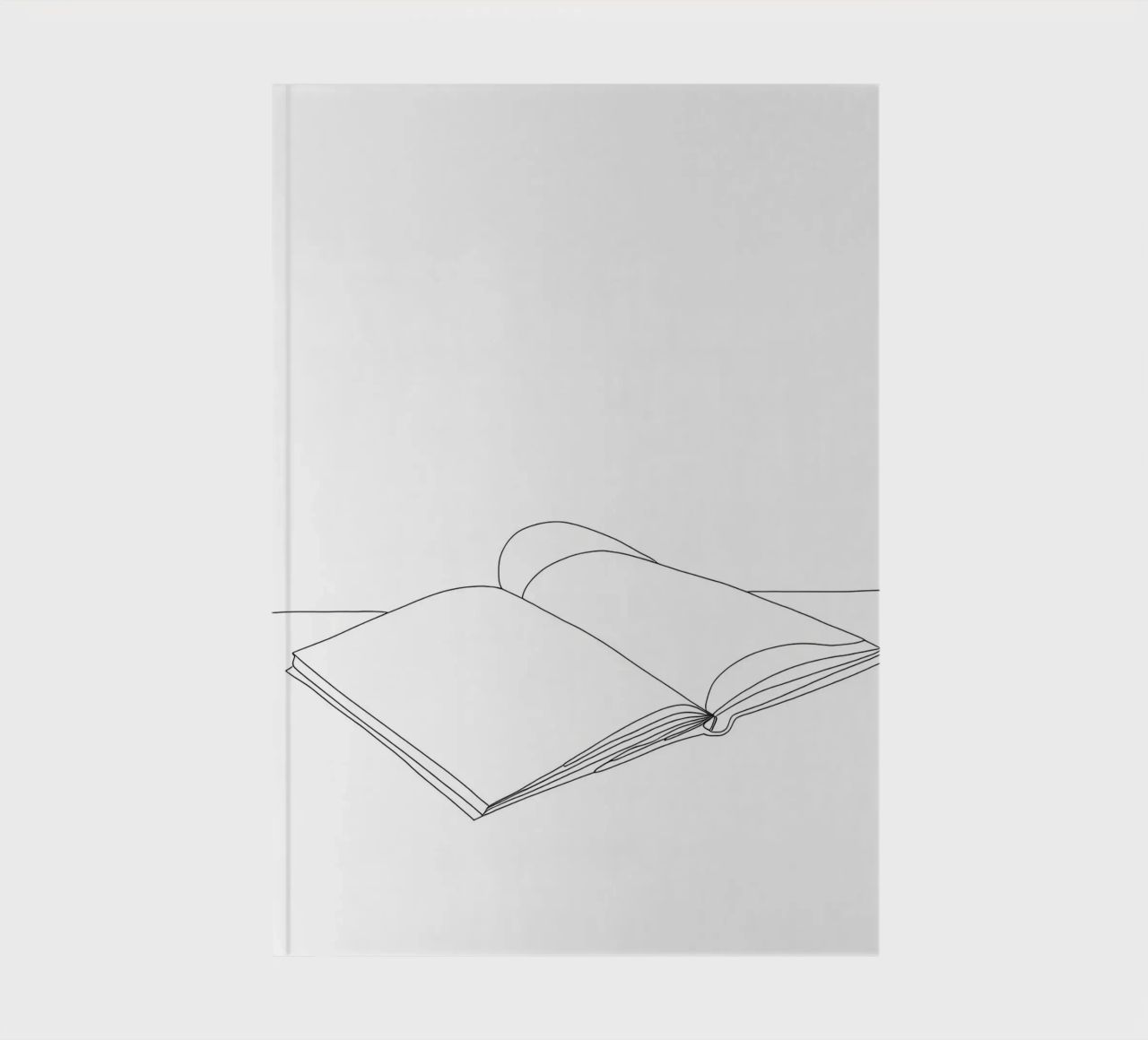 Open Book - Minimalist Line Art notebook by Viv Line Art