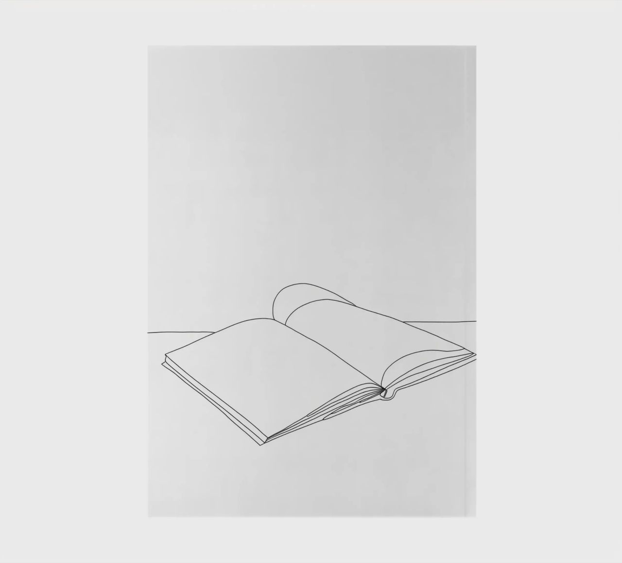 Open Book - Minimalist Line Art notebook by Viv Line Art
