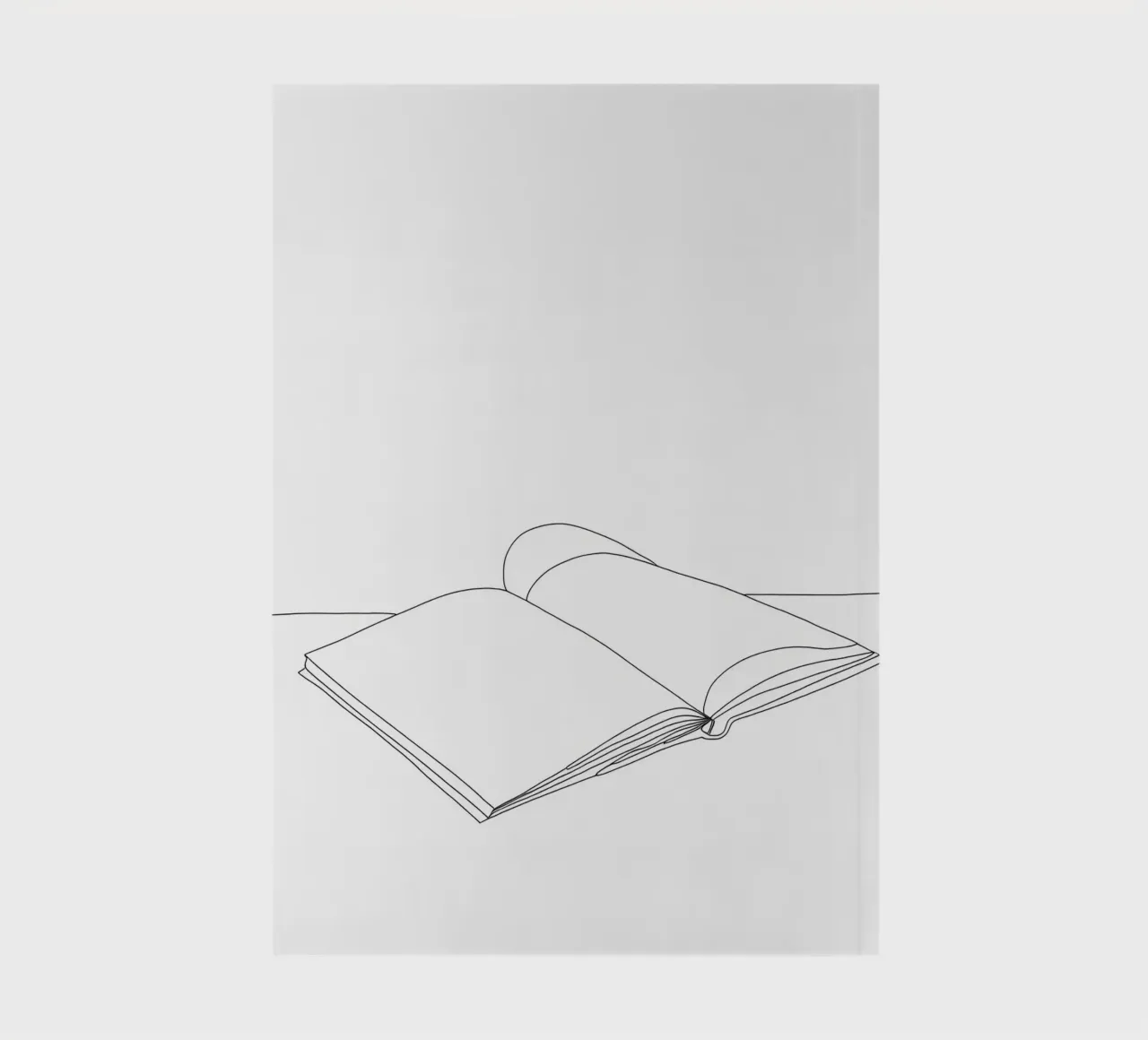 Open Book - Minimalist Line Art notebook by Viv Line Art