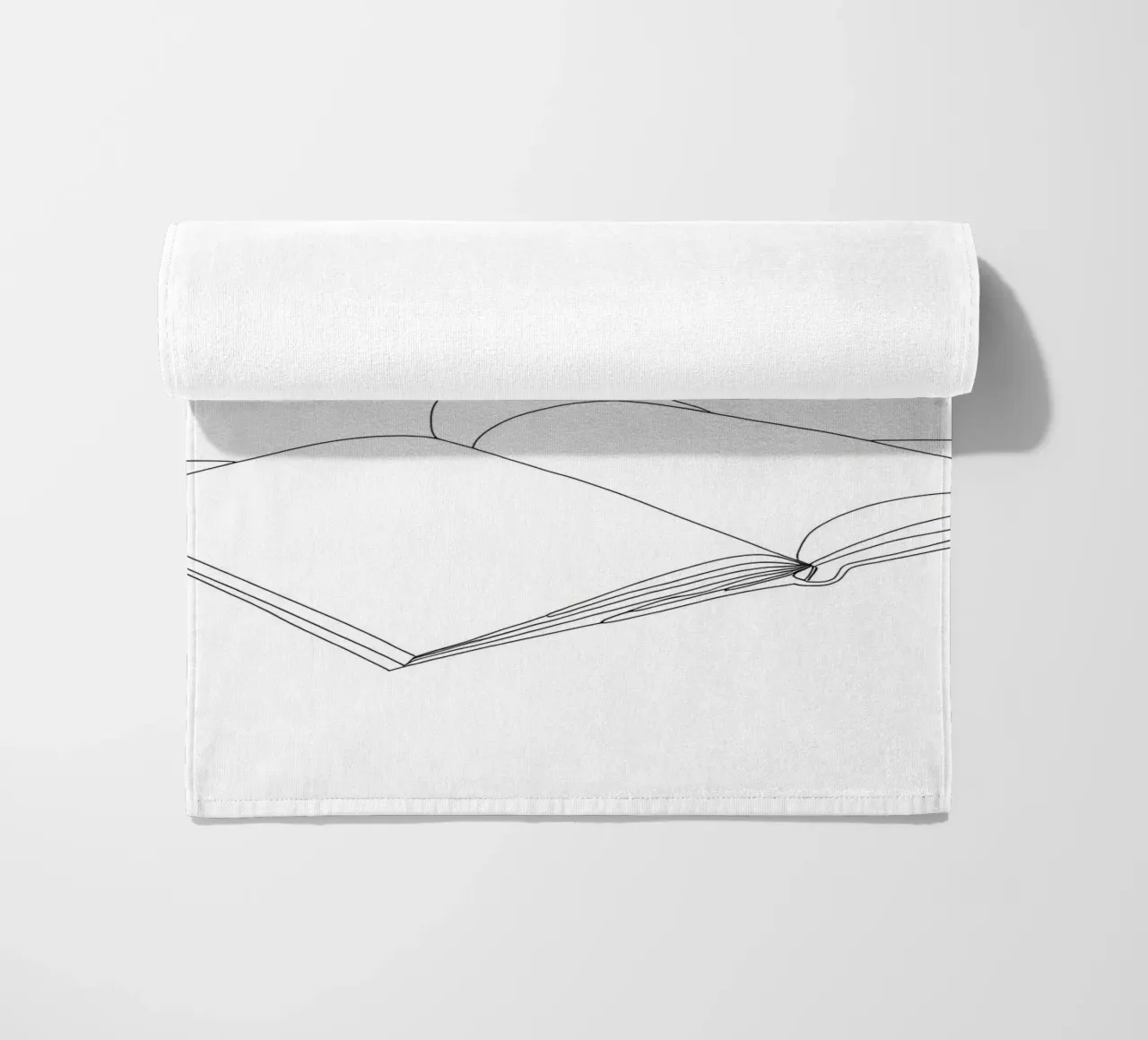 Libro aperto - Line art minimalista telo mare da Viv Line Art