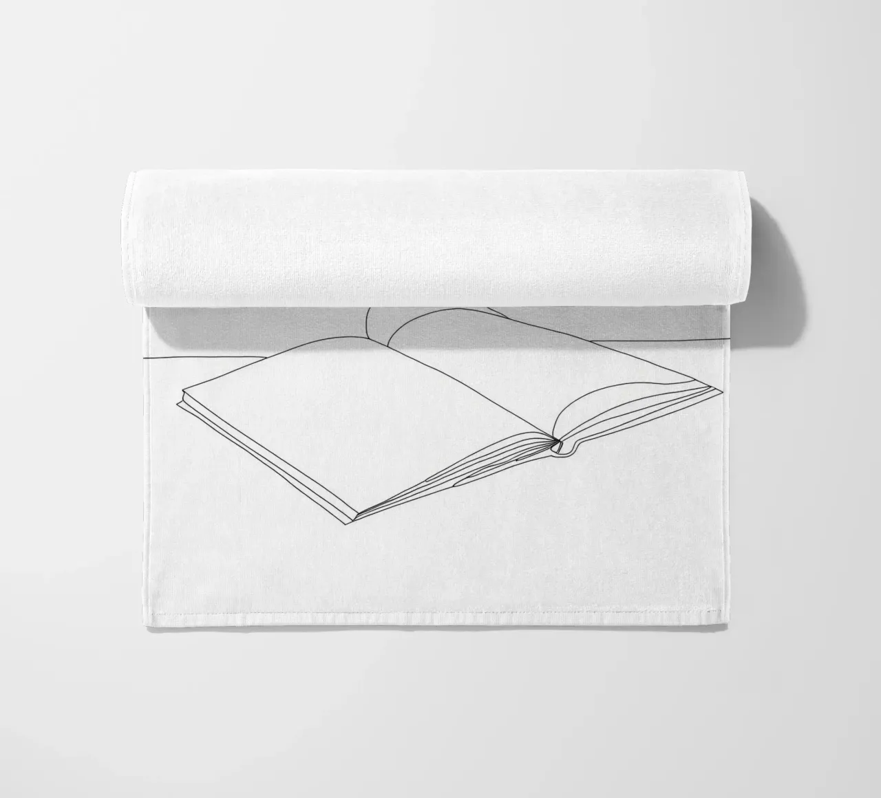 Libro aperto - Line art minimalista telo mare da Viv Line Art