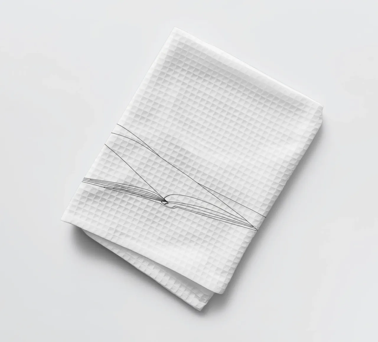 Livre ouvert - Dessin au trait minimaliste torchon de Viv Line Art