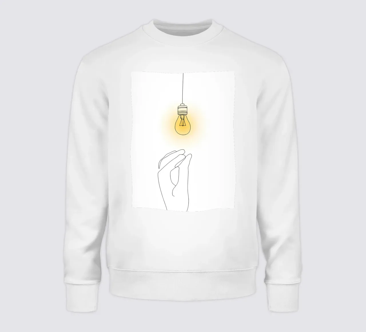 Light Up - Line art minimalista felpa da Viv Line Art