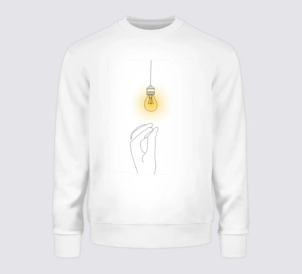 Light Up - Line art minimalista felpa da Viv Line Art