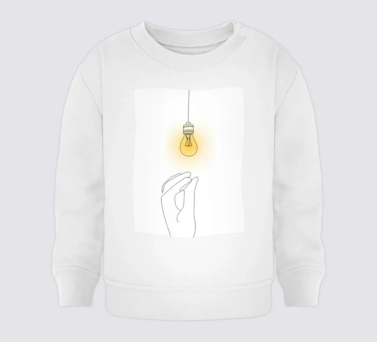Light Up - Line art minimalista felpa neonato da Viv Line Art