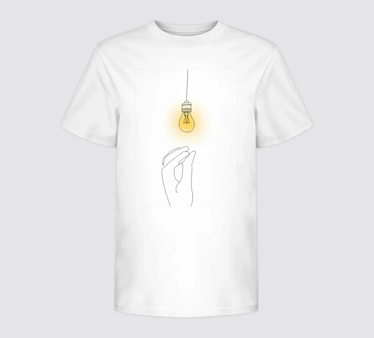 Light Up - Line art minimalista t-shirt bambini da Viv Line Art