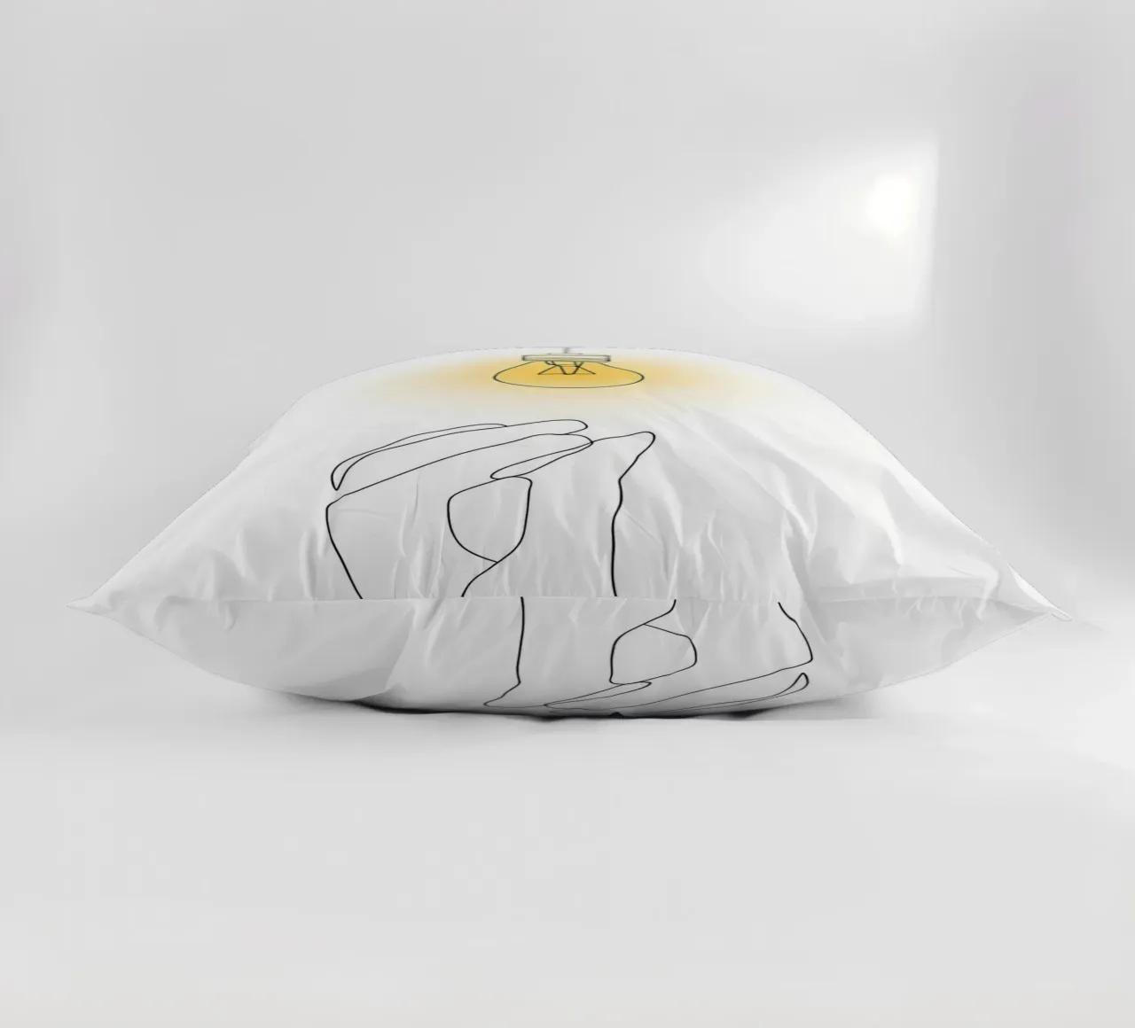 Light Up - Line art minimalista cuscino da Viv Line Art