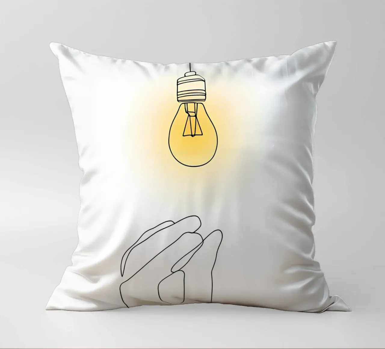 Light Up - Line art minimalista cuscino da Viv Line Art