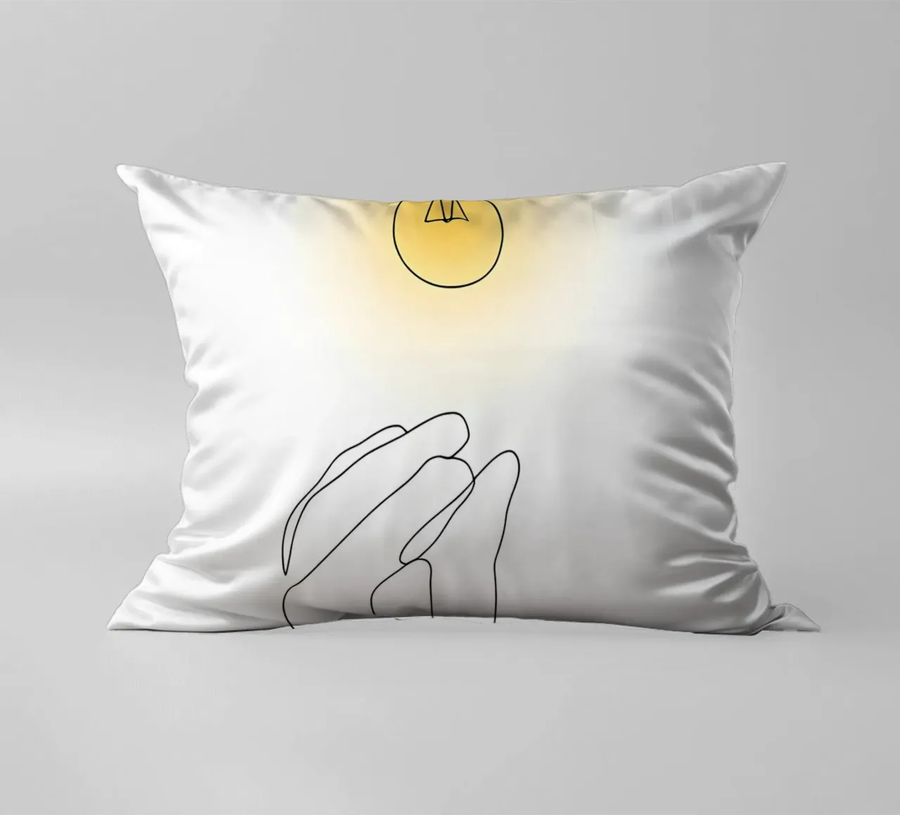 Light Up - Line art minimalista cuscino da Viv Line Art