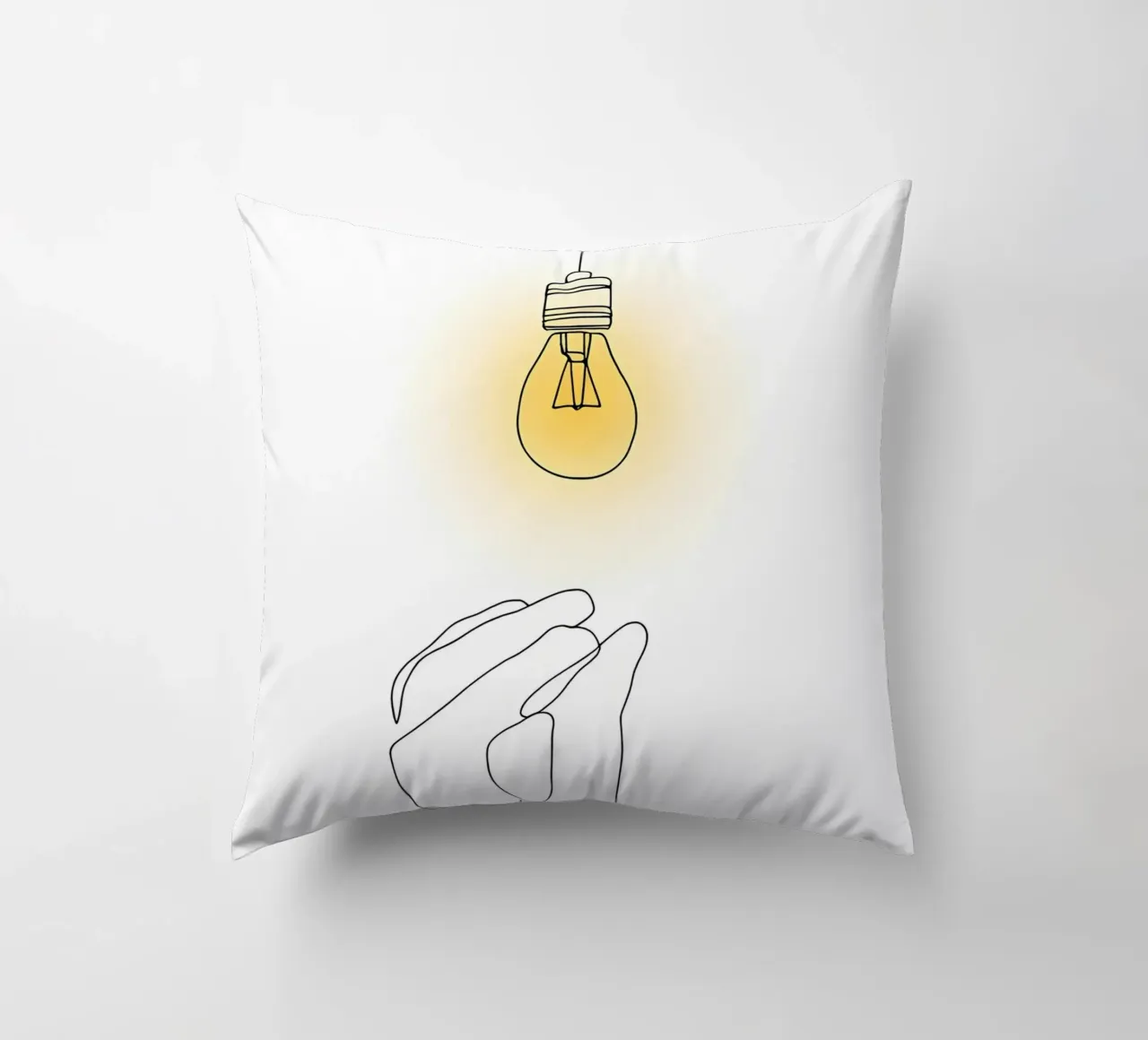 Light Up - Line art minimalista cuscino da Viv Line Art