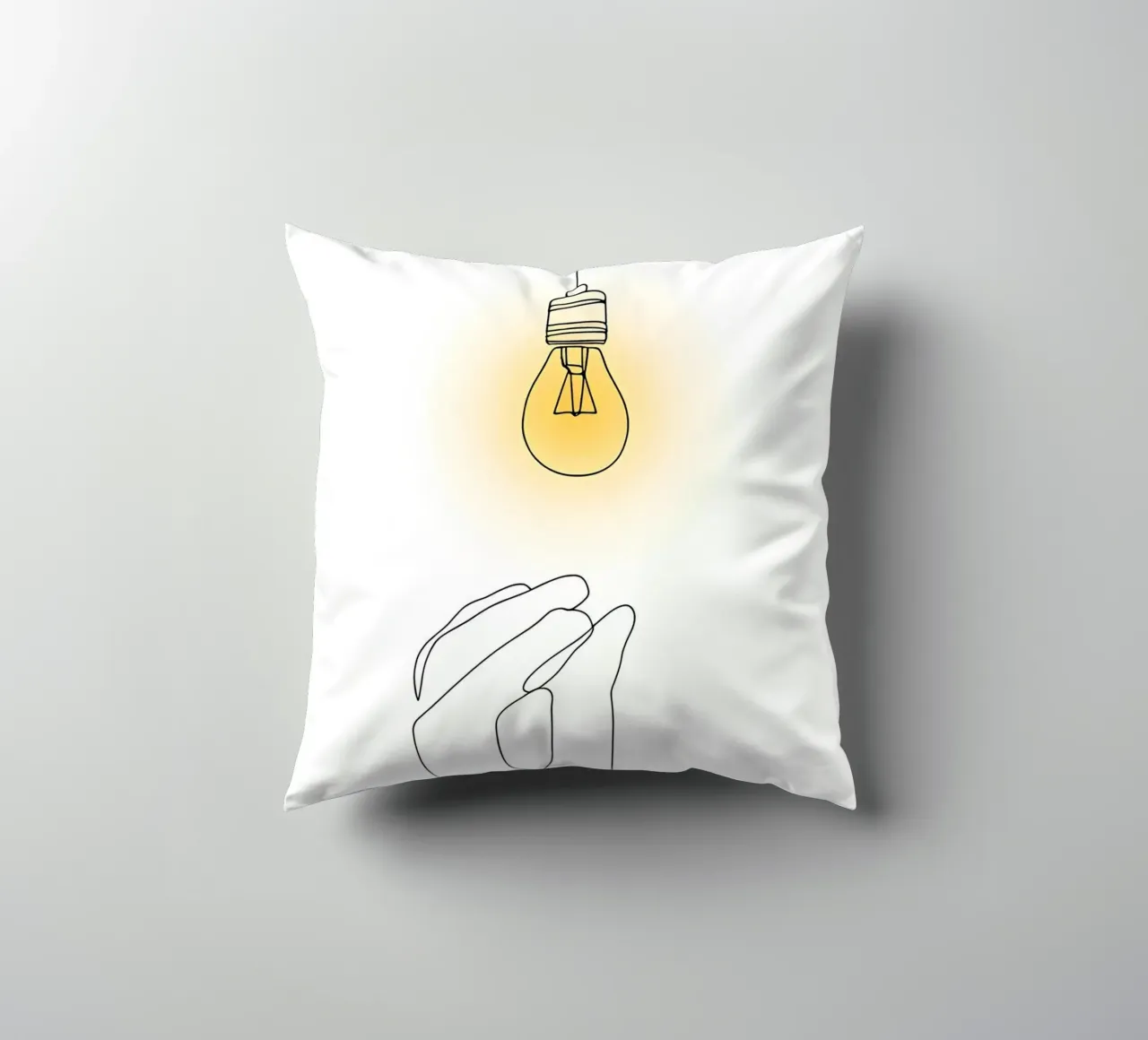 Light Up - Line art minimalista cuscino da Viv Line Art