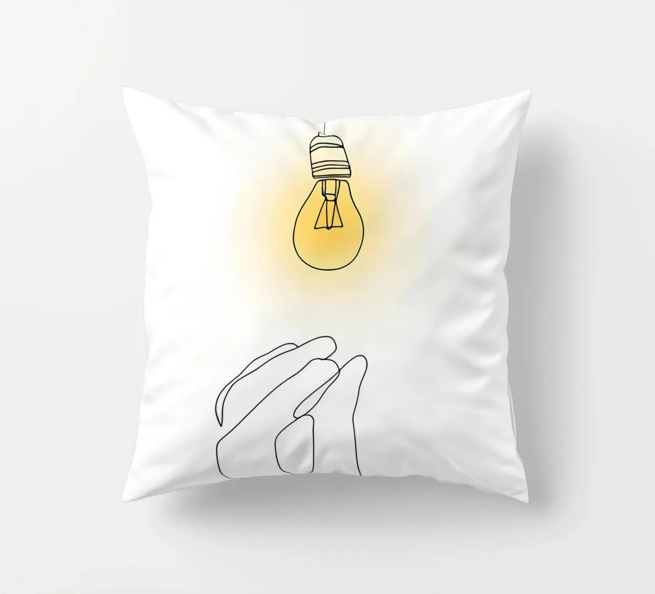 Light Up - Line art minimalista cuscino da Viv Line Art