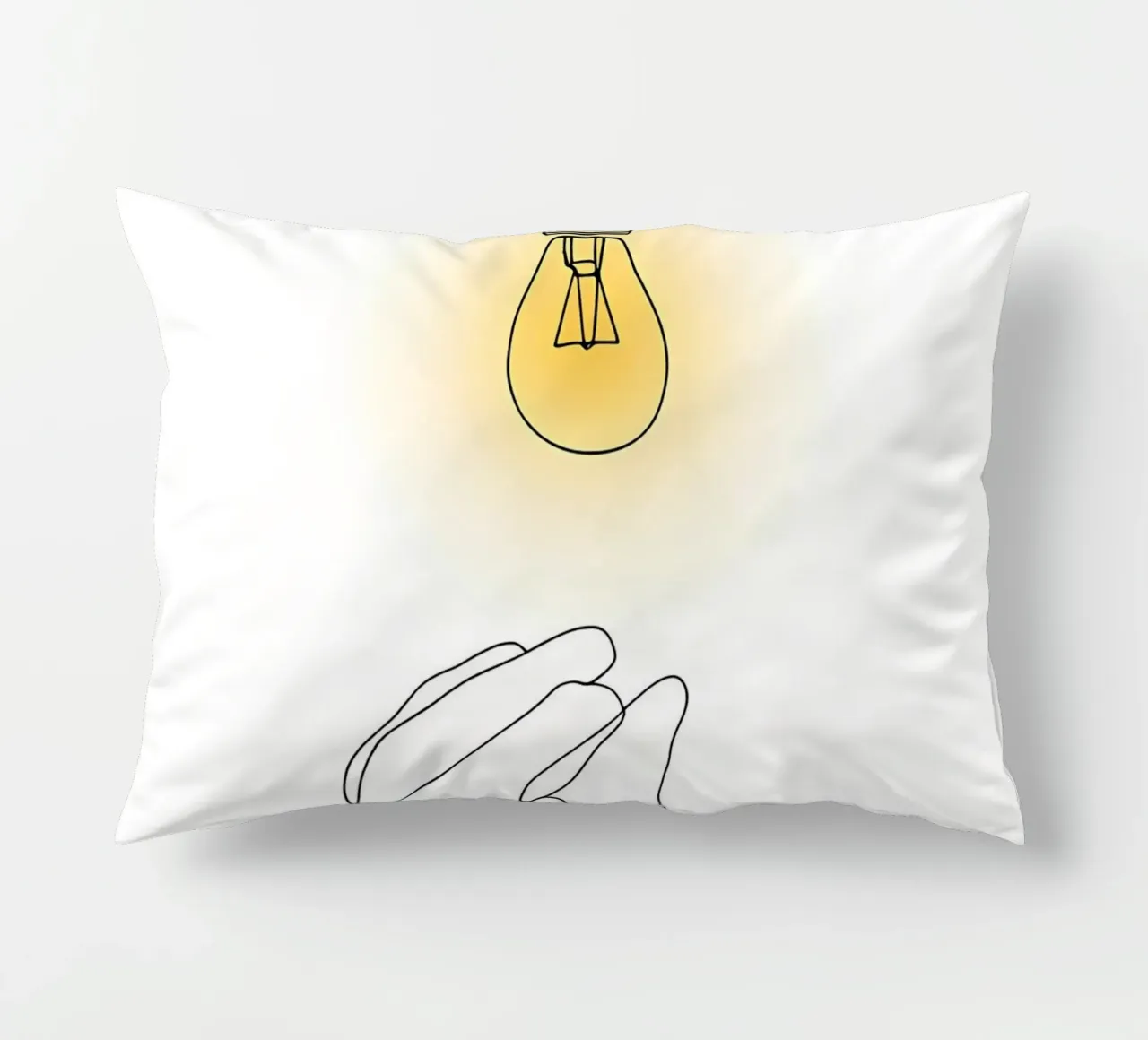 Light Up - Line art minimalista cuscino da Viv Line Art