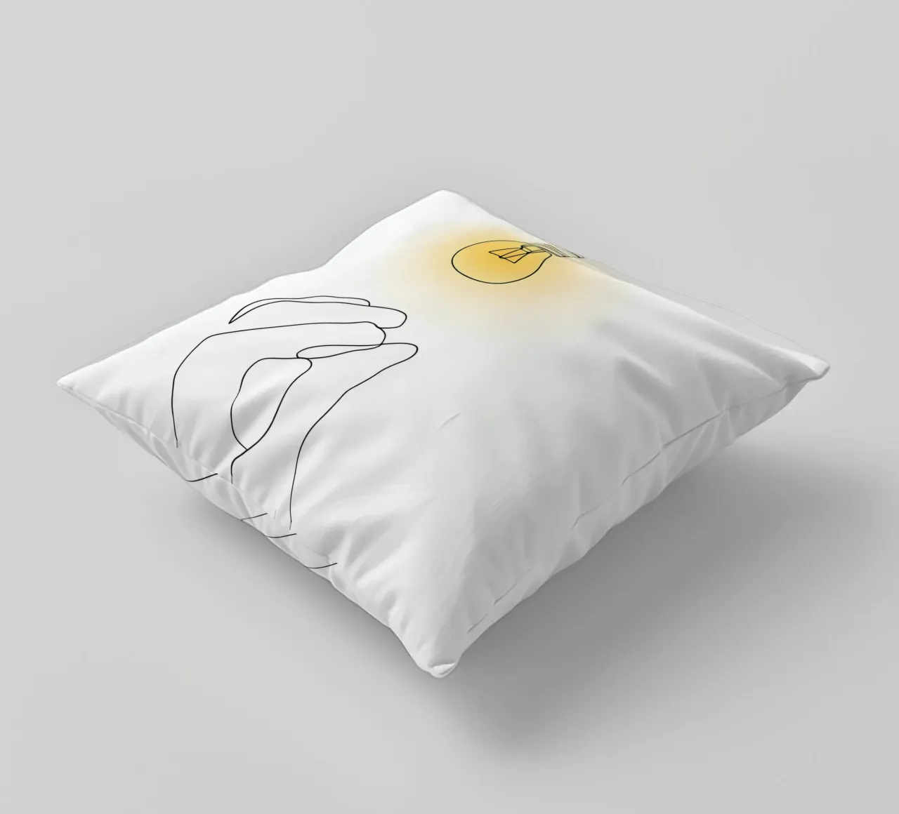 Light Up - Line art minimalista cuscino da Viv Line Art