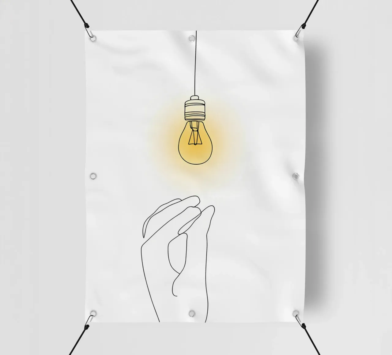 Light Up - Line art minimalista telo in pvc da Viv Line Art