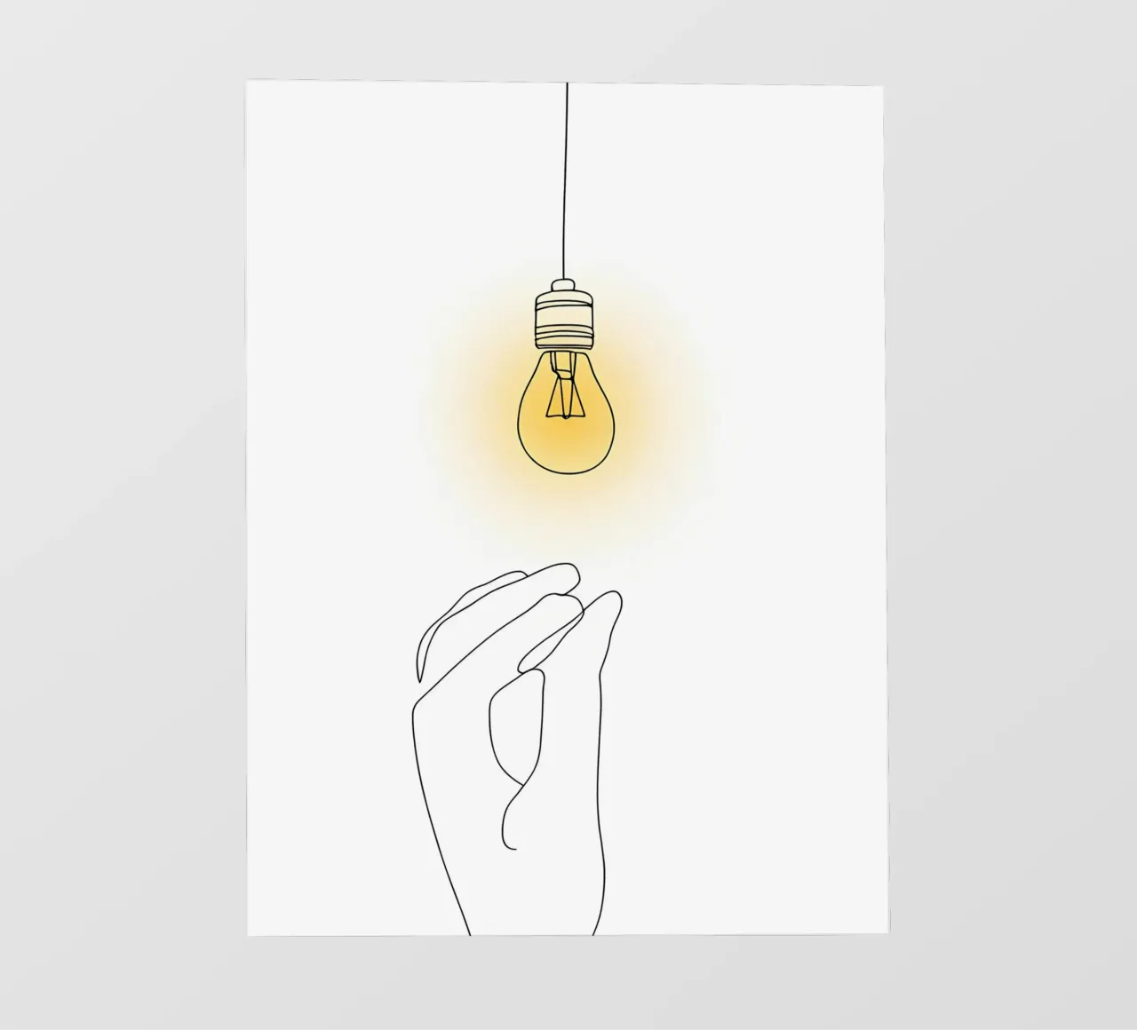 Light Up - Line art minimalista telo in pvc da Viv Line Art