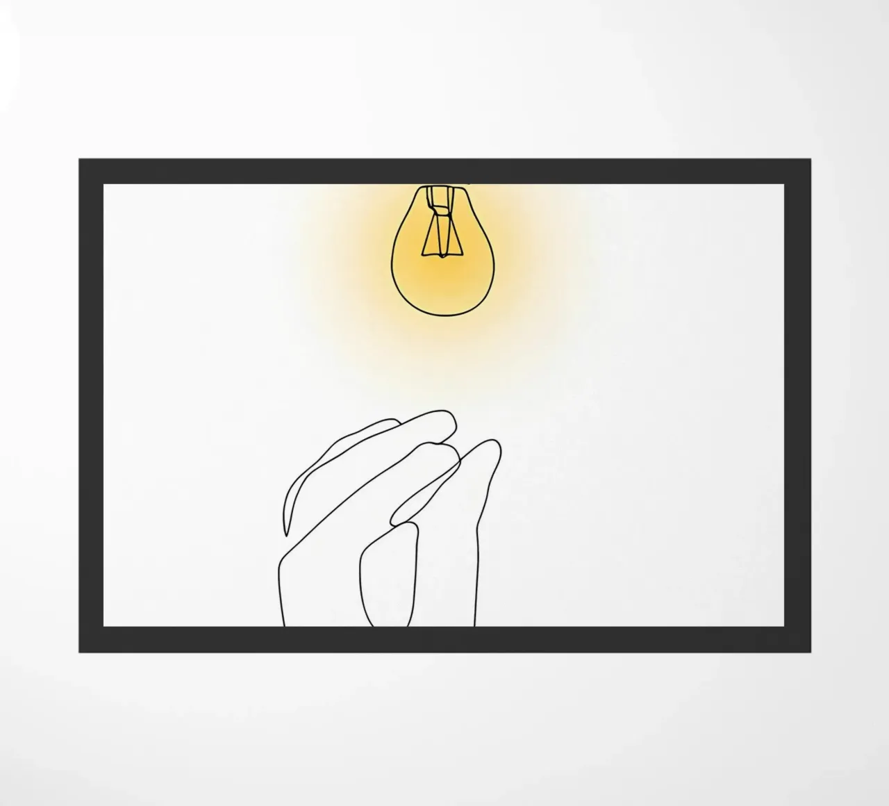 Light Up - Line art minimalista zerbino da Viv Line Art