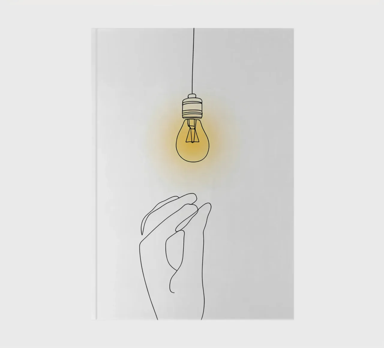 Light Up - Minimalist Line Art notebook by Viv Line Art