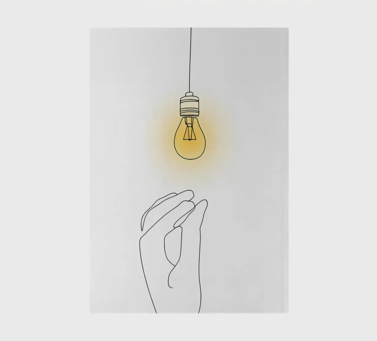 Light Up - Minimalist Line Art notebook by Viv Line Art