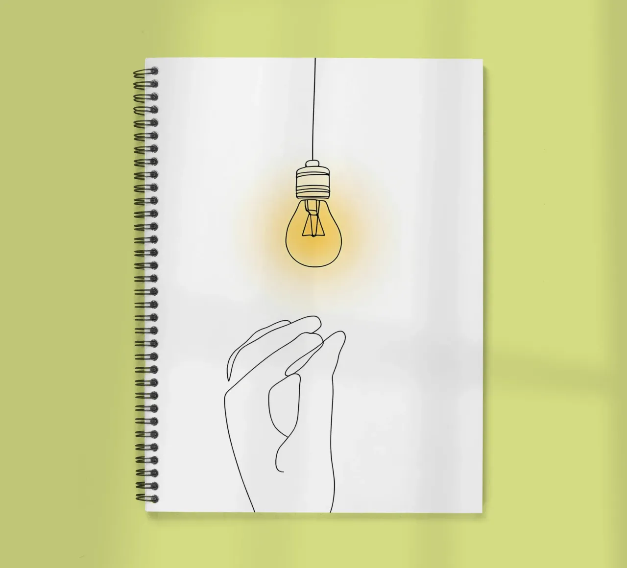 Light Up - Minimalist Line Art spiral notebook by Viv Line Art