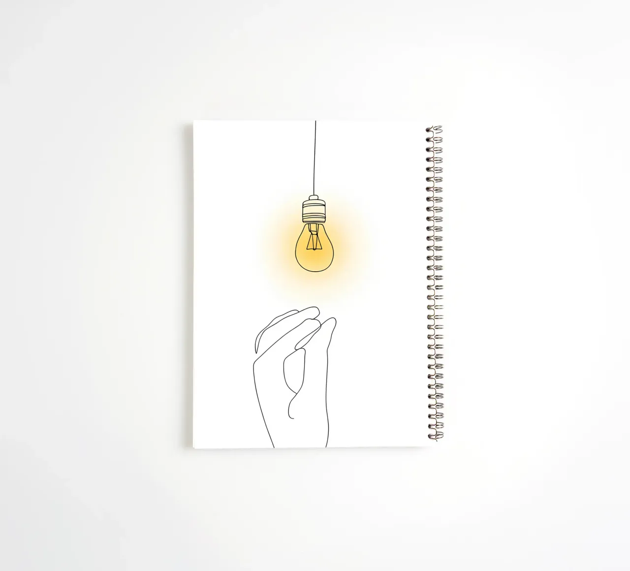 Light Up - Minimalist Line Art spiral notebook by Viv Line Art