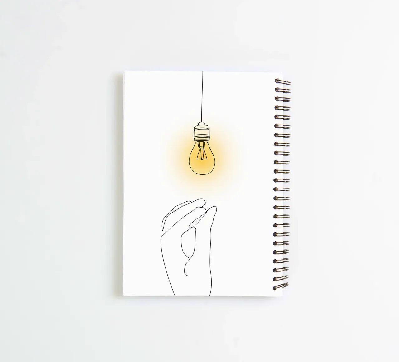 Light Up - Minimalist Line Art spiral notebook by Viv Line Art