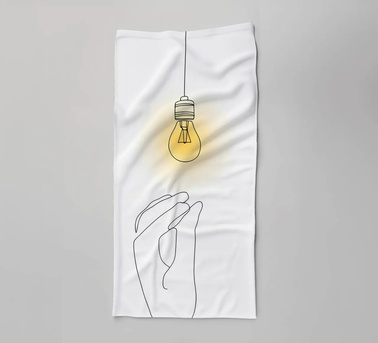 Light Up - Minimalist Line Art towel by Viv Line Art