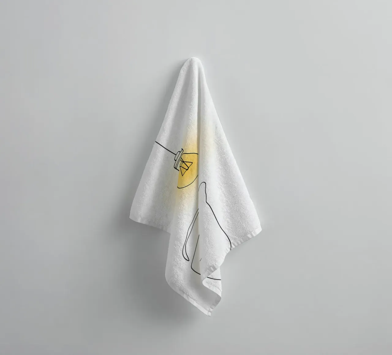 Light Up - Minimalist Line Art towel by Viv Line Art