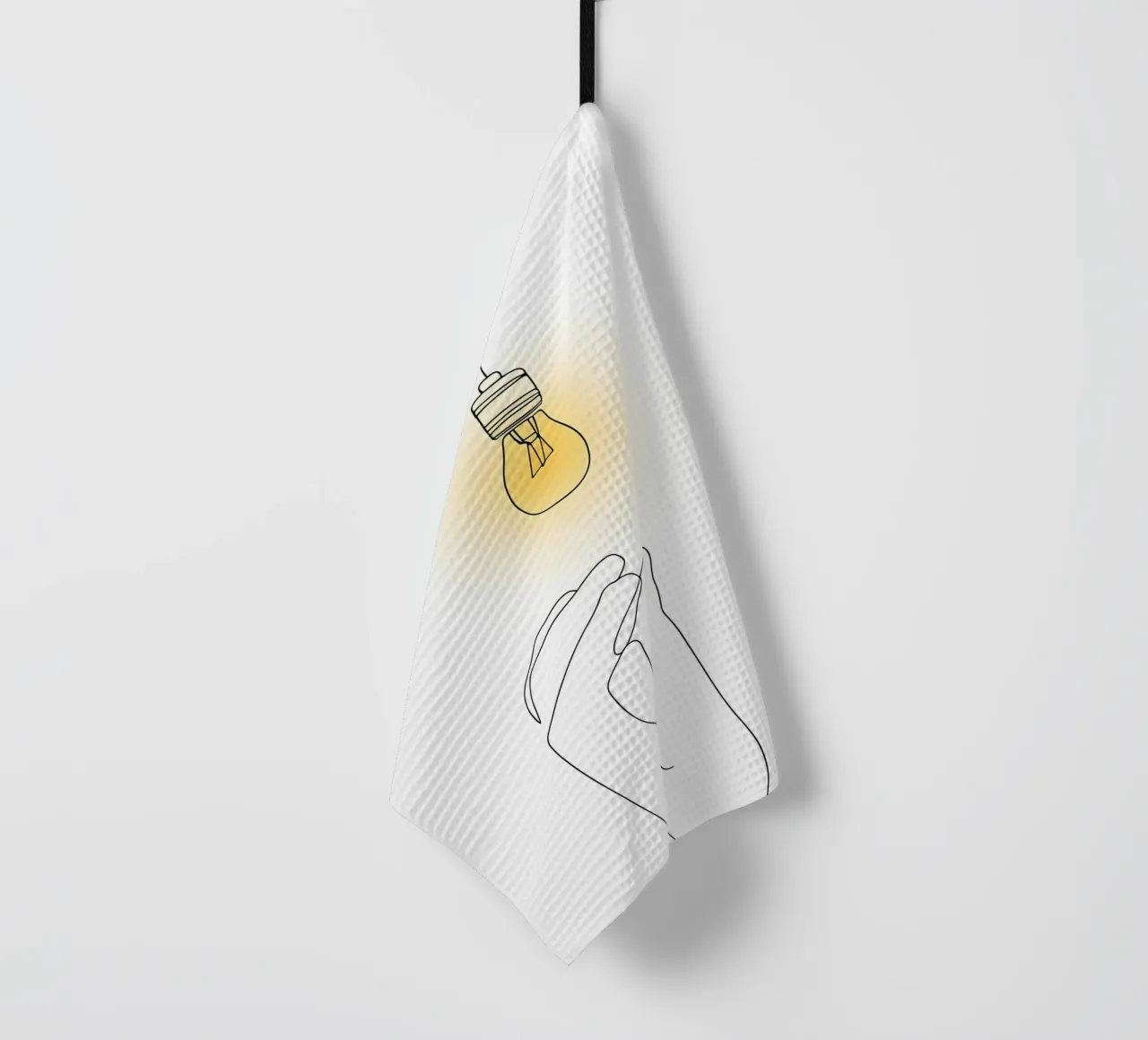 Light Up - Dessin au trait minimaliste torchon de Viv Line Art