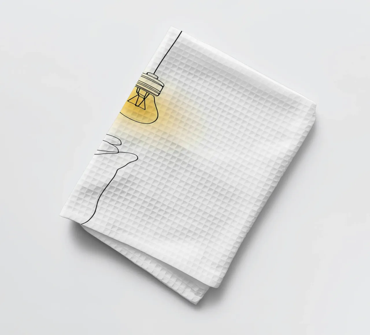 Light Up - Dessin au trait minimaliste torchon de Viv Line Art