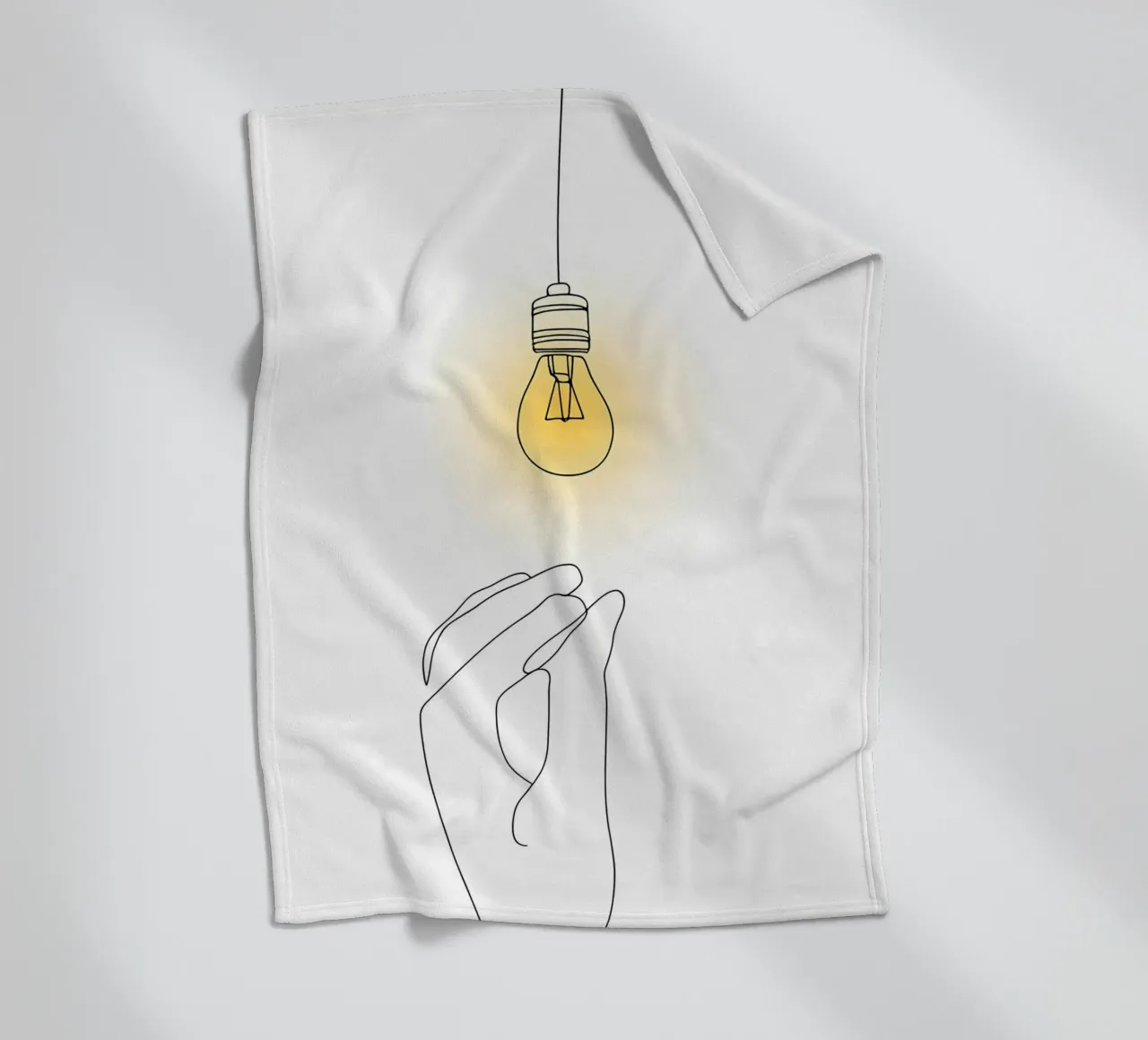 Light Up - Line art minimalista coperta in pile da Viv Line Art