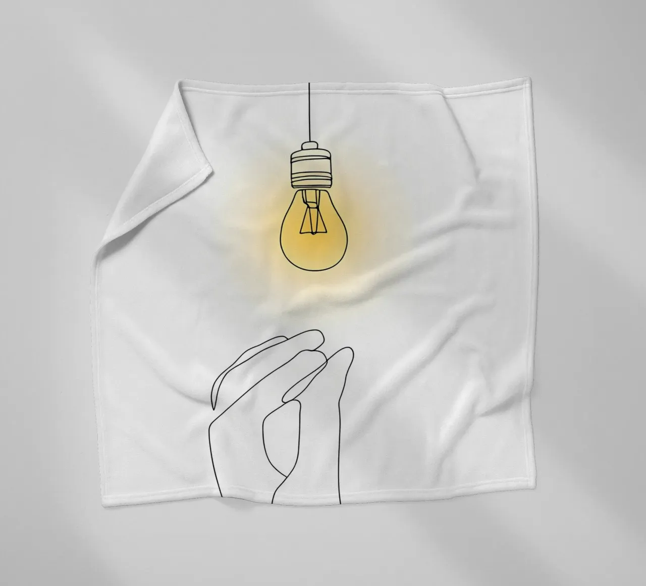 Light Up - Line art minimalista coperta in pile da Viv Line Art