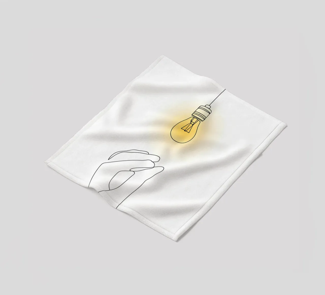 Light Up - Line art minimalista coperta in pile da Viv Line Art