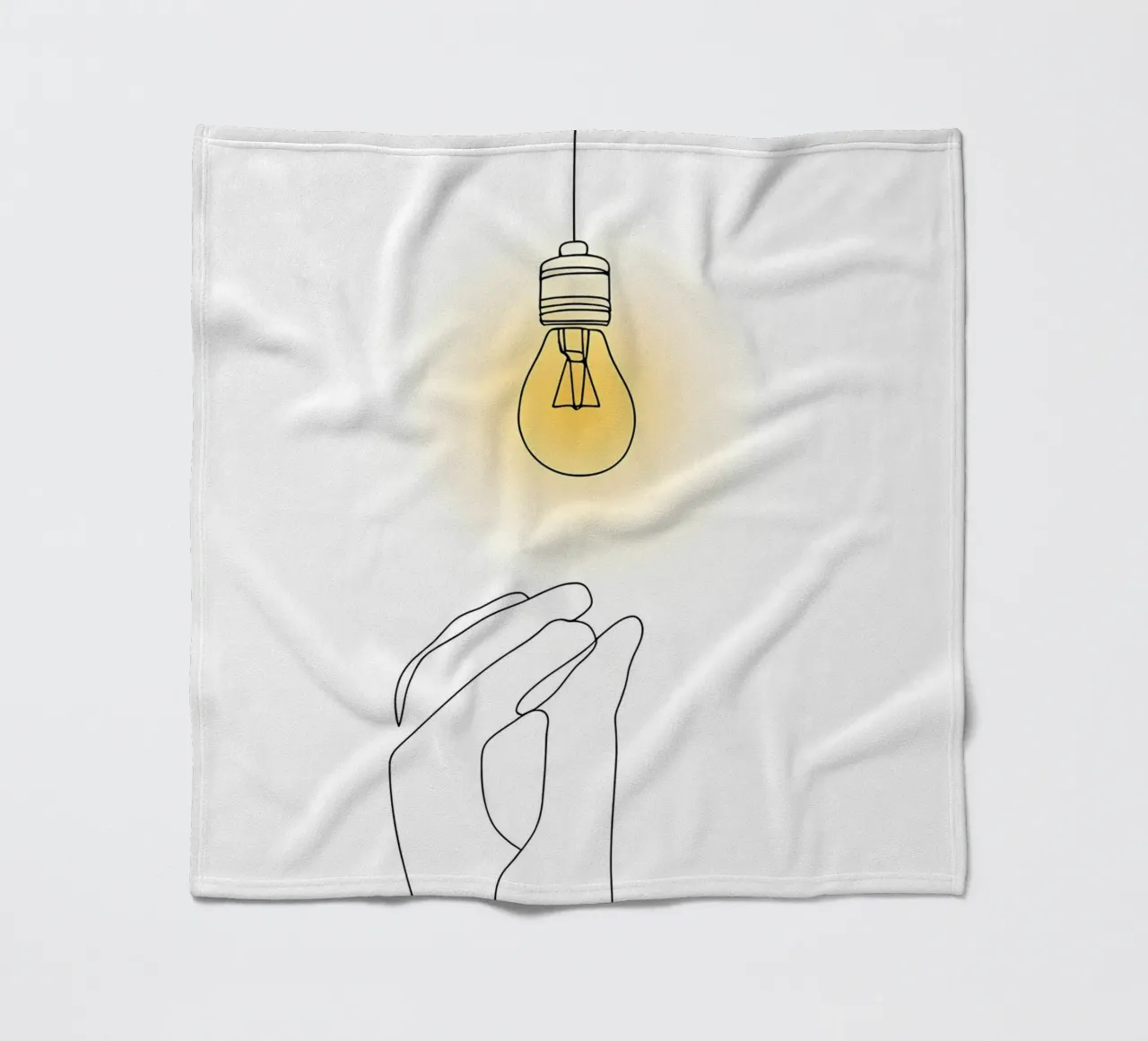 Light Up - Line art minimalista coperta in pile da Viv Line Art