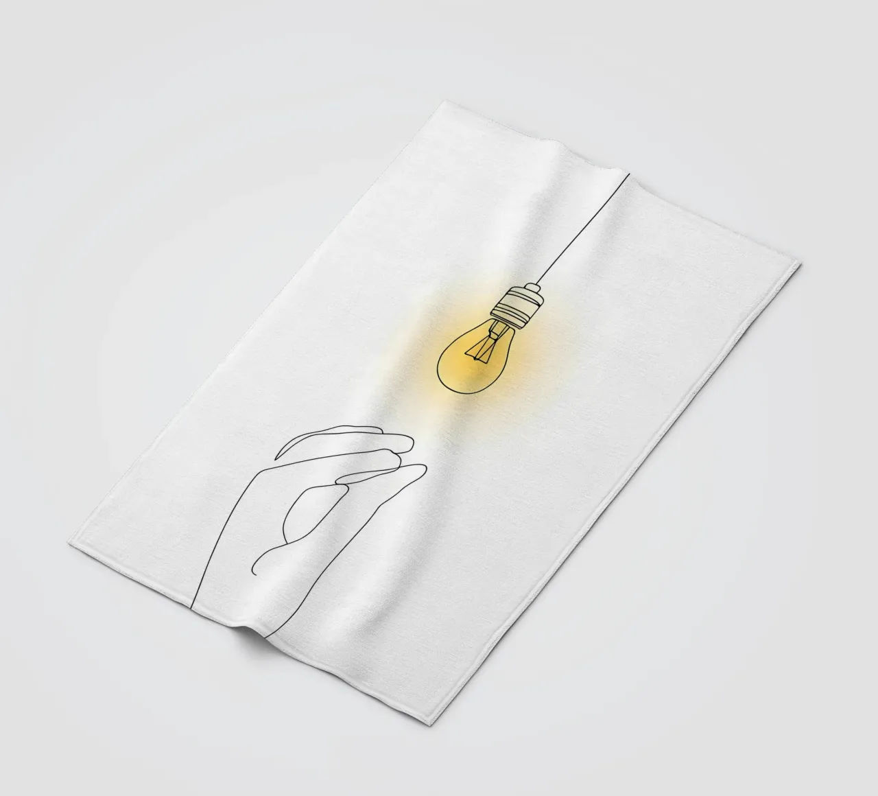 Light Up - Line art minimalista coperta in pile da Viv Line Art