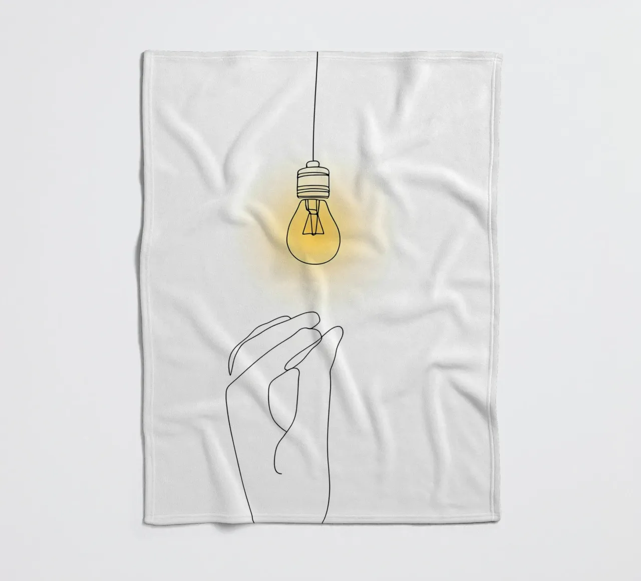Light Up - Line art minimalista coperta in pile da Viv Line Art