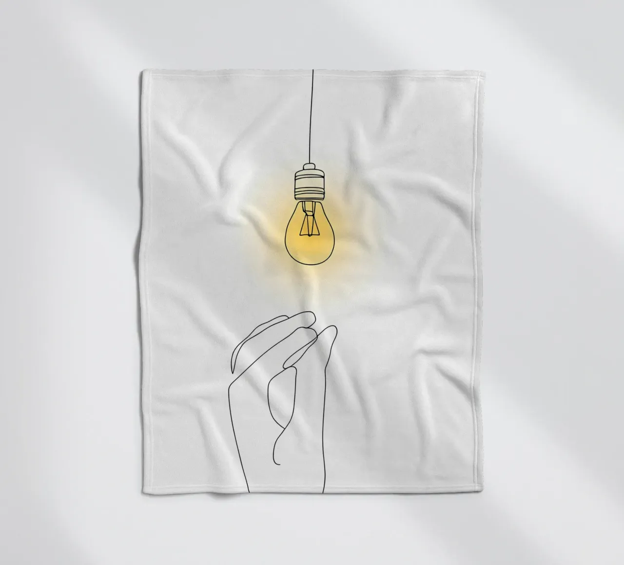 Light Up - Line art minimalista coperta in pile da Viv Line Art