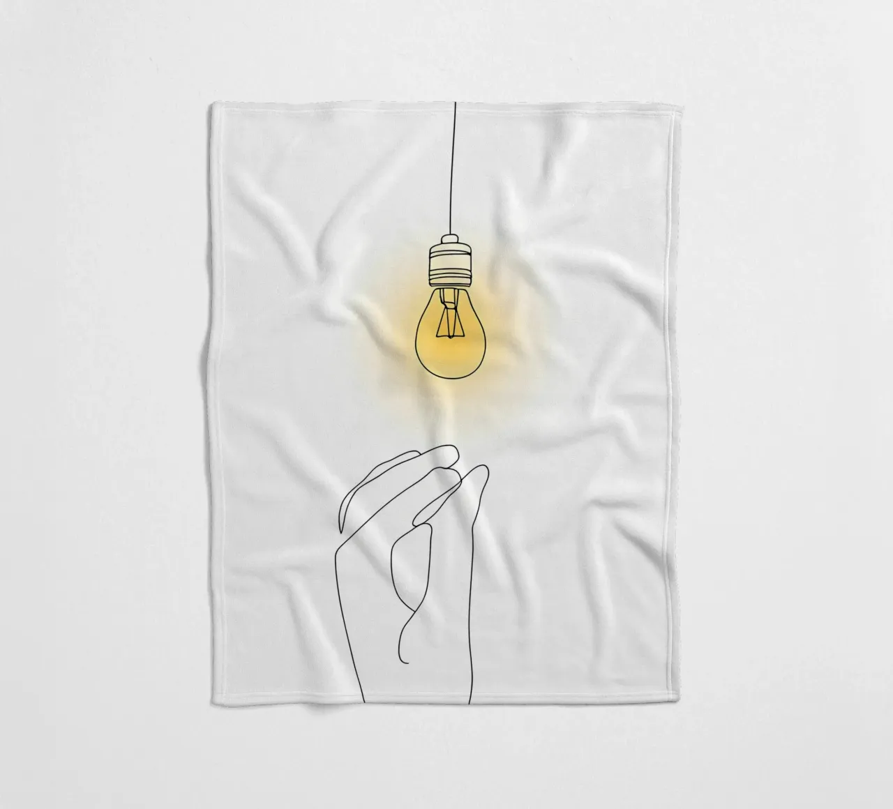 Light Up - Line art minimalista coperta in pile da Viv Line Art